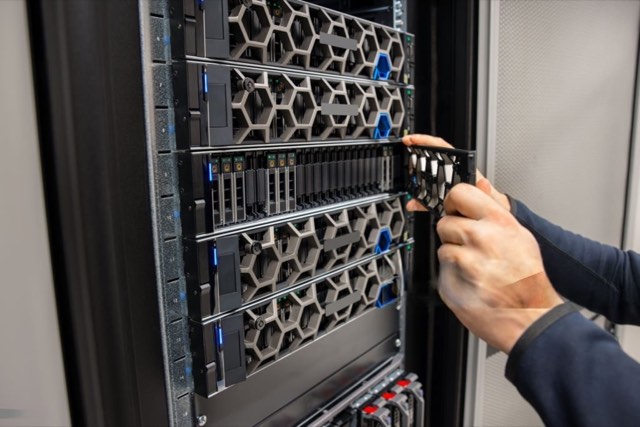 Installing a drive module into a server rack
